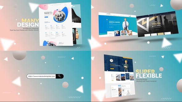 VIDEOHIVE ABSTRACT WEBSITE MOCKUP PROMO - Adobe After Effects