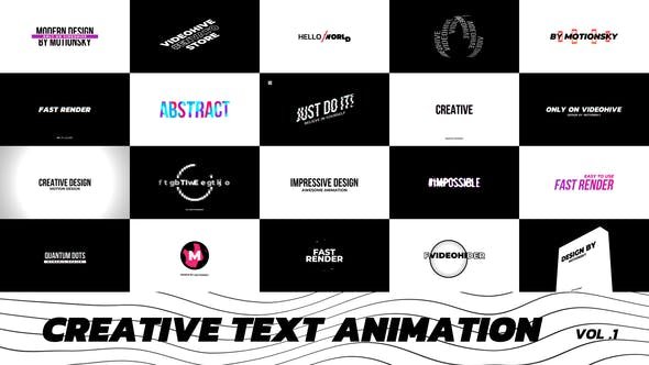 VIDEOHIVE CREATIVE TEXT ANIMATION - Free After Effects Templates Download