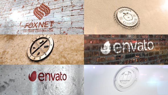 Download Videohive Photo Realistic Logo Mockup Pack 04 Wall Pack Adobe After Effects