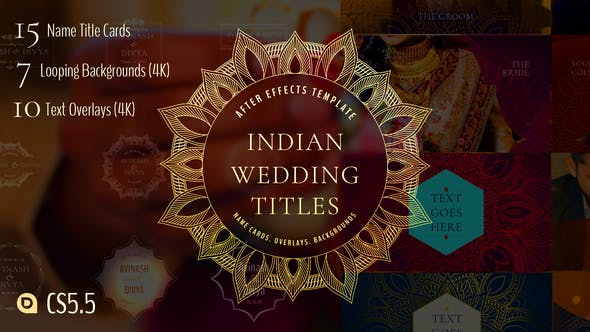 indian wedding title after effects projects files free download