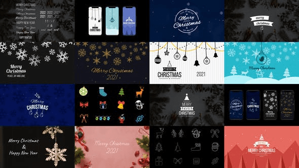 Christmas Pack - Titles, Backgrounds Elements 23020608 Videohive - Free Download After Effects Template