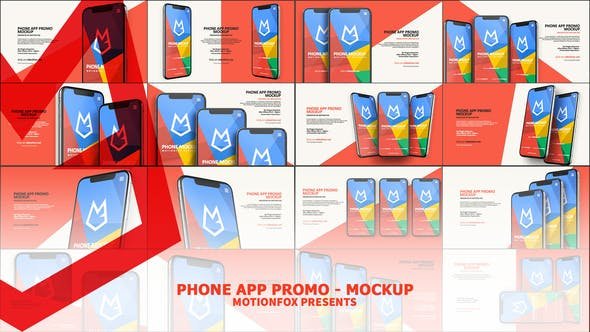 After Effects Templates Free Download - Phone App Presentation Mockup Pack 26012456 Videohive