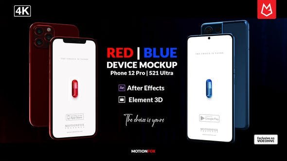 Mobile App Mockup iPhone 12 & S21 Ultra E3D 33910020 Videohive