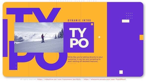 Typographic Clean Intro 36027976 Videohive