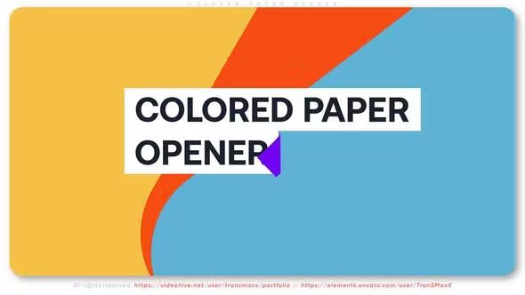 Colored Paper Opener 36688306 Videohive 