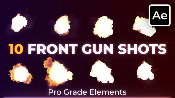 Front Gun Muzzle Flashes 45500927 Videohive