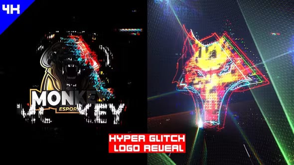 Hyper Glitch Logo Reveal 43794501