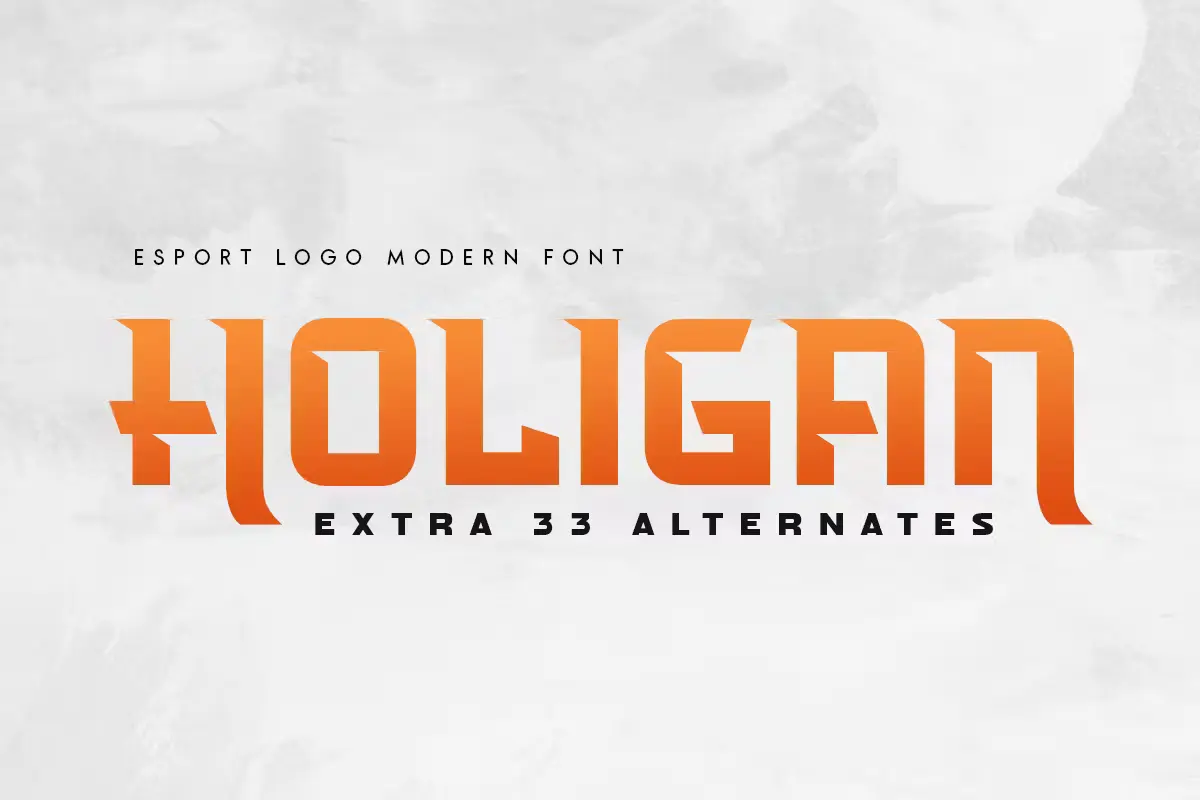 Best Fonts Free Download – Holigan Esport Logo Modern Font