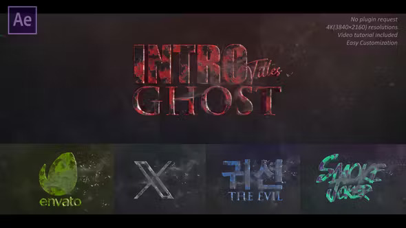 Ghost Smoke Text Logo Intro 48756937 Videohive