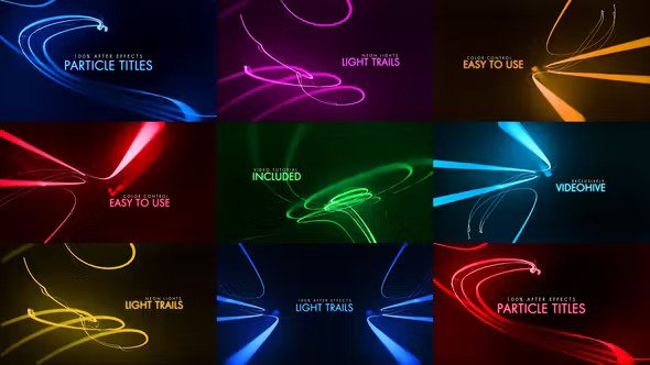 Particle Titles - Light Trails for After Effects 25587013 Videohive 