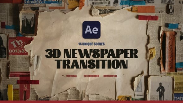 3D Newspaper Transition 54080110 Videohive