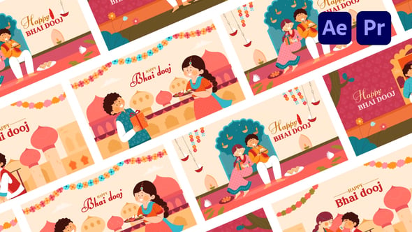 Bhai Dooj Festival Celebration Animation 54857951 Videohive