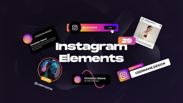 Instagram Social Media Elements 54719312 Videohive