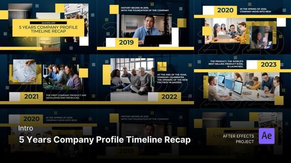 Intro/Opening - 5 Years Company Profile Timeline Recap After Effects Project Files 54525255 Videohive